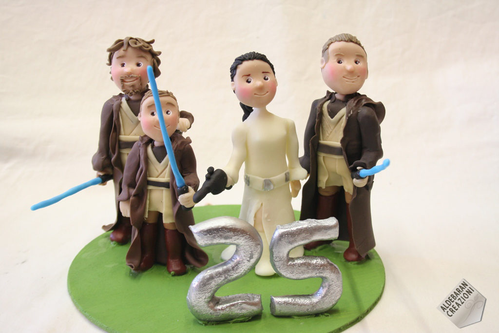 cake topper anniversario 25 esimo starwars