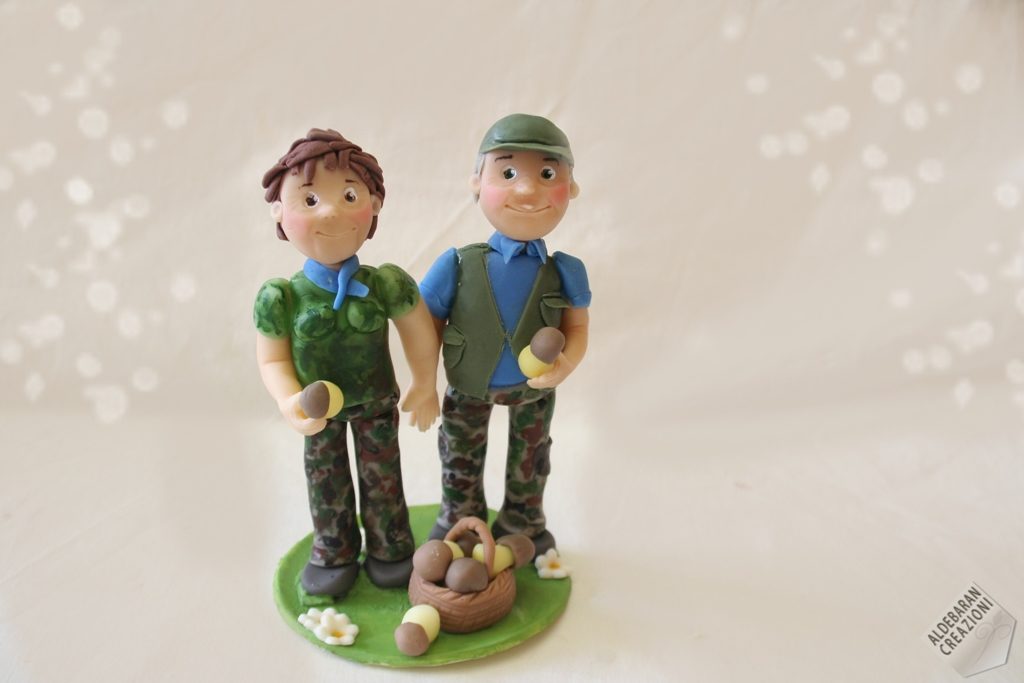 cake topper anniversario con funghi