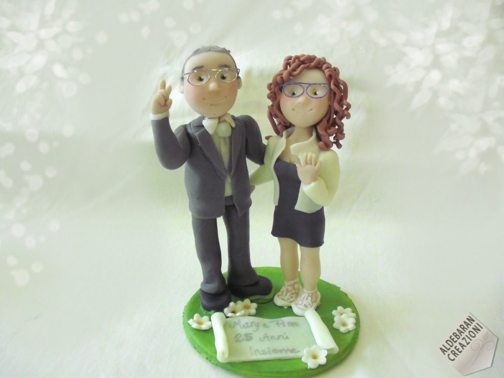 cake topper personalizzato 25 anni