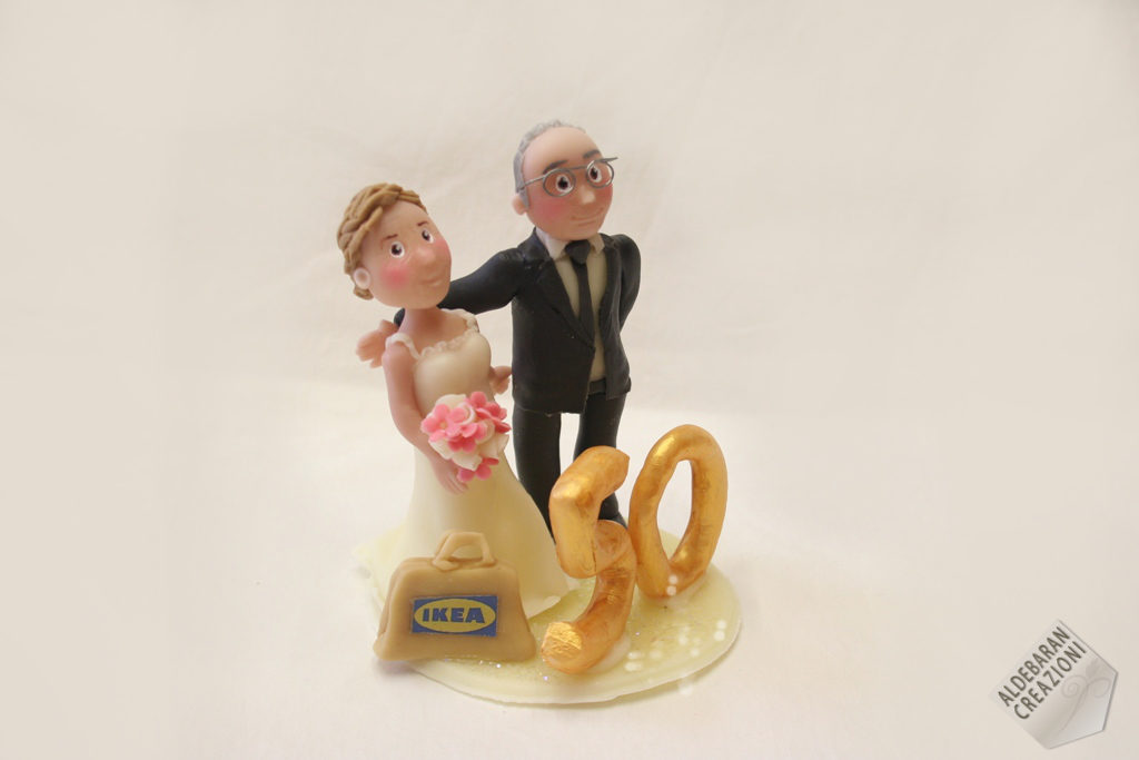 cake topper anniversario 50esimo