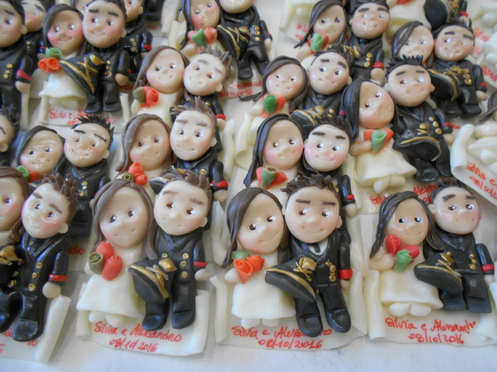 BOMBONIERE MATRIMONIO # di BARBARA VENTURA 16 sposi calamita figura intera