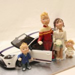 Cake Topper Matrimonio in Automobile